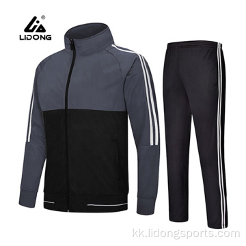 Soccer Tracksuit Соңғы дизайн Mens Polyter Tracksuit